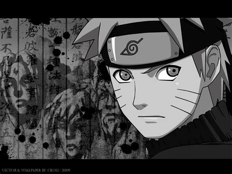 Awesome Naruto Black and White Wallpapers .